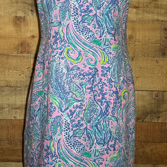 NWT Lilly Pulitzer Maurina Linen Shift Dress in Lilac Rose We Mermaid It size 4 - Picture 7 of 14